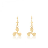 10K Yellow Gold Celtic Triskele Earrings 333-10