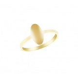 Oval Signet Ring - 10K Yellow Gold/White Gold/Pink Gold or Sterling Silver MJ405-77