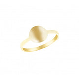 Round Signet Ring - 10K Yellow Gold/White Gold/Pink Gold or Sterling Silver MJ405-69